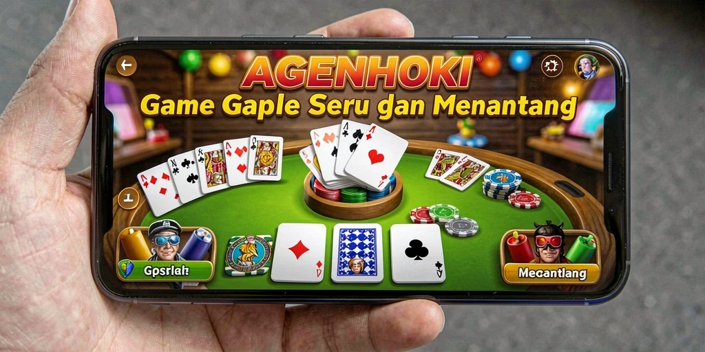 Tampilan gameplay seru AGENHOKI dengan fitur Gaple.