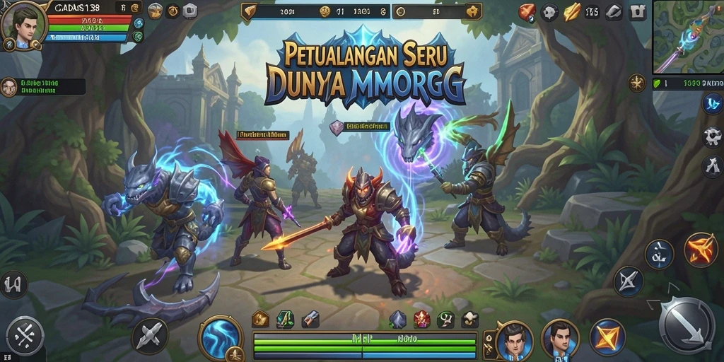 Tangkapan layar permainan CADAS138 menampilkan aksi MMORPG yang mendebarkan.