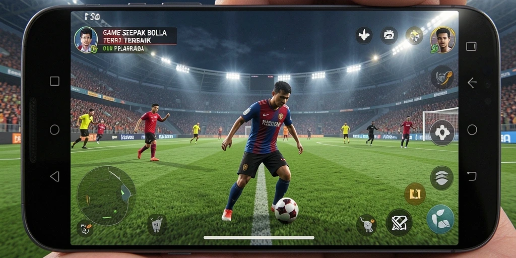 Tampilan gameplay menarik dari F32 yang menghadirkan pengalaman sepak bola nyata.