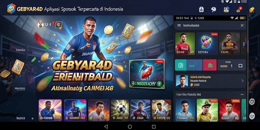 Tampilan menarik aplikasi GEBYAR4D saat taruhan olahraga.