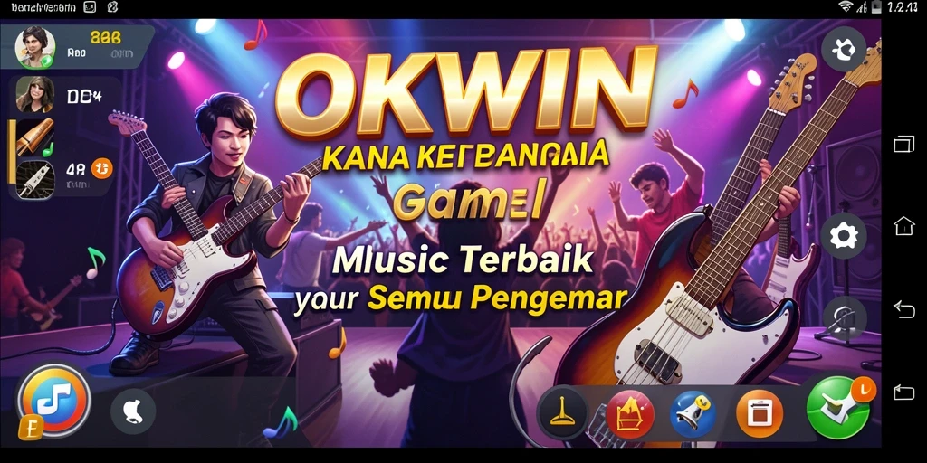 Screenshot utama OKWIN menunjukkan gameplay seru dan interaksi pengguna.