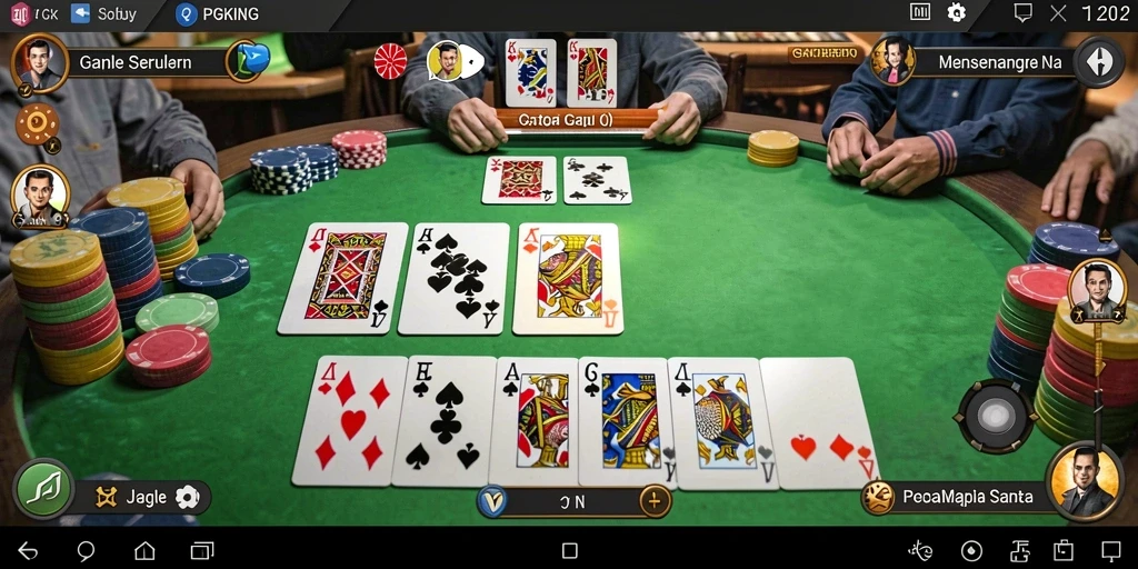 Tampilan menarik dari gameplay Gaple di PGKING.