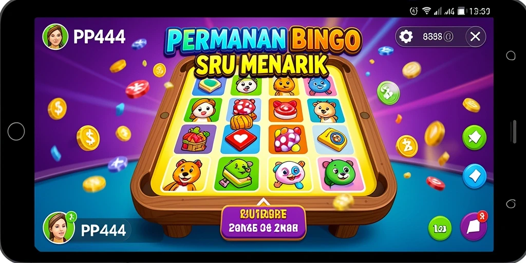 Screenshot gameplay PP444 menunjukkan keseruan bermain Bingo yang interaktif.