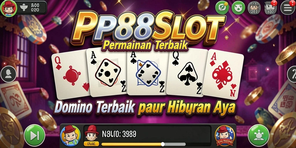 Screenshot gameplay PP88SLOT dengan tampilan seru permainan domino.