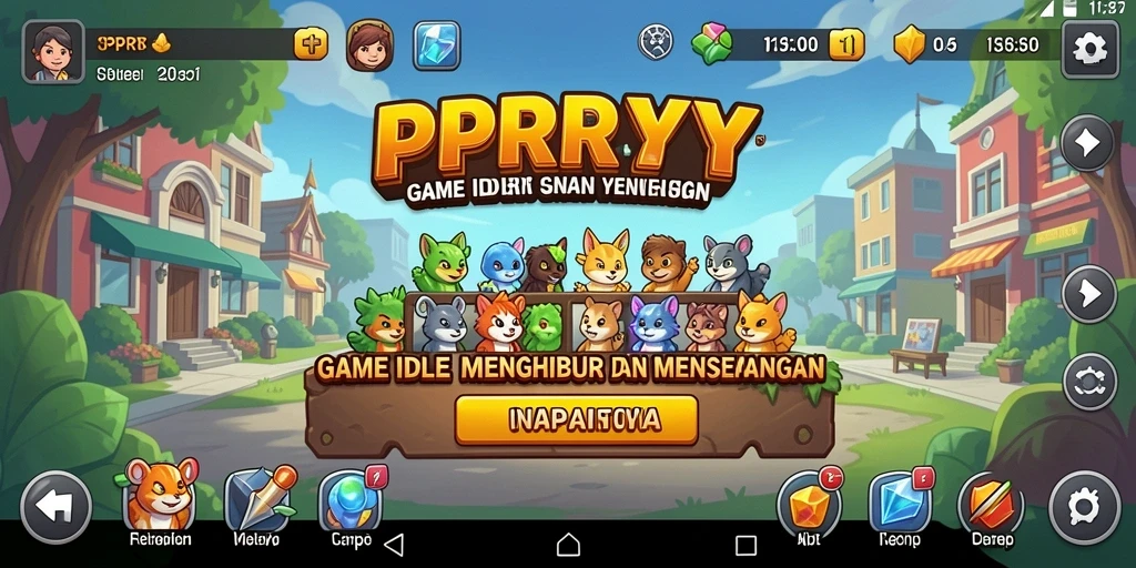 Screenshot gameplay PPRRYY yang menunjukkan elemen Idle yang mengasyikkan.