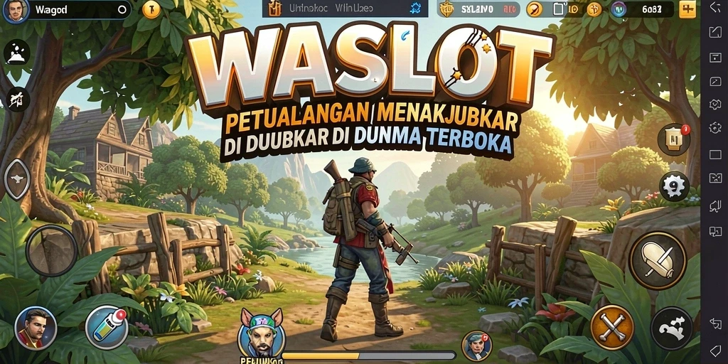 Tampilan gameplay WASLOT menampilkan dunia terbuka yang luas dan menarik.